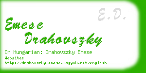 emese drahovszky business card